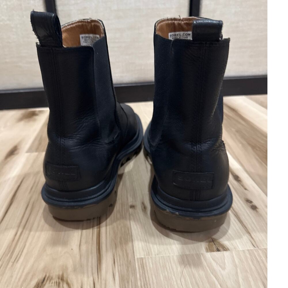Sorel Ace Waterproof Black Leather Boots Men's Size 11 - Picture 3 of 9